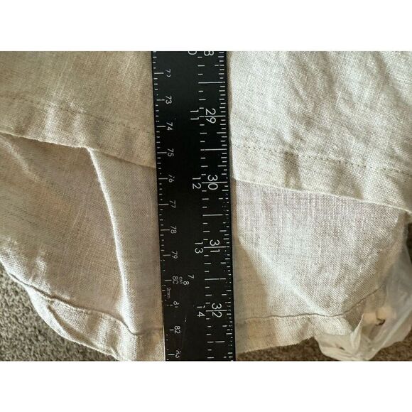 Match Point Tunic Linen Cowl Neck Sun Washed beige Lagonlook Pockets Sz S - Picture 7 of 7